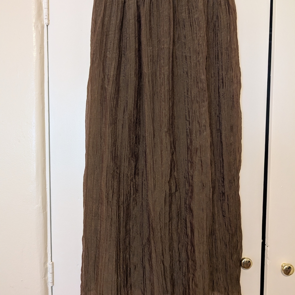 Zara Textured Olive  Maxi Skirt